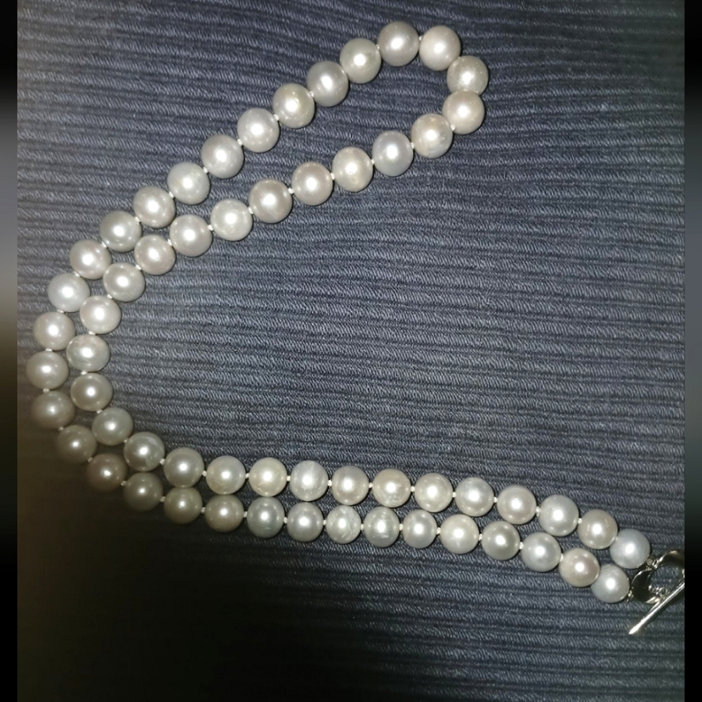 20 Inch Classic White Genuine Pearl Necklace